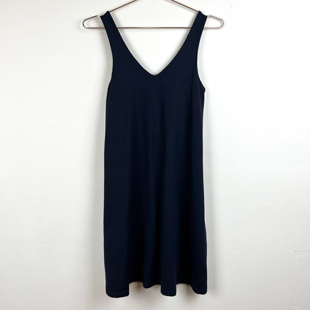 Susana Monaco Navy Blue Aline V Neck Tank Dress